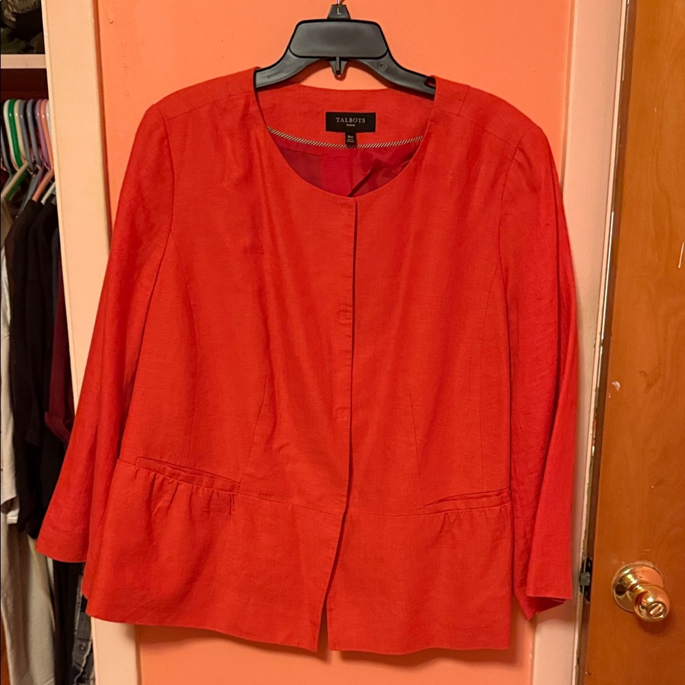Talbots Women's Bold Red Suit Jacket